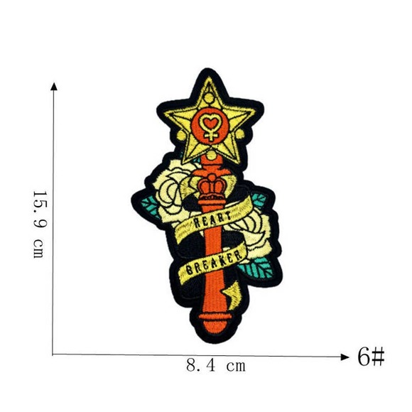 Complete 11 pc set of Sailor Moon Embroidered Patches NWOT - Picture 7 of 12